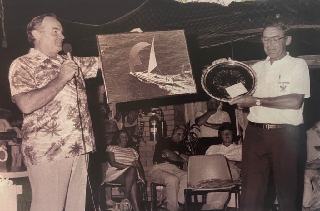 John Williamson and Arthur Blore at the Prize Giving