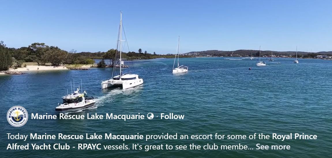 Marine rescue leading through the channel