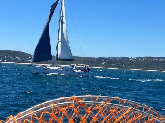 Greg White on Albatross watching the Cricket